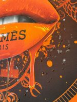 Hermes Orange Lips Image - Framed wall art - Image 2