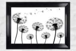 Dandelion Field Blowing Right In the Wind - Framed Wall Art