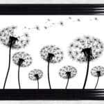 Dandelion Field Blowing Right In the Wind - Framed Wall Art