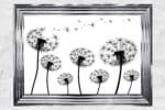 Dandelion Field Blowing Right In the Wind - Framed Wall Art