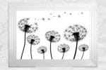 Dandelion Field Blowing Right In the Wind - Framed Wall Art