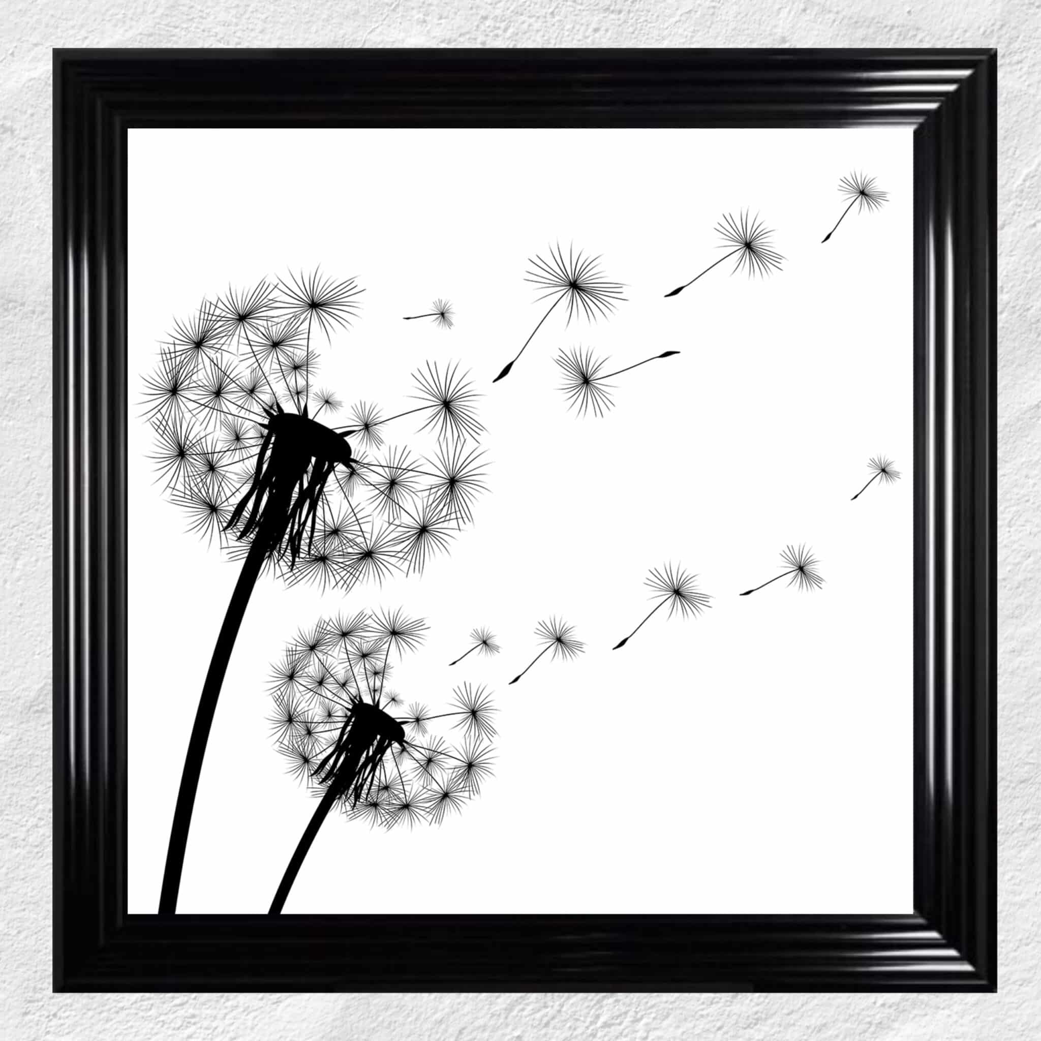 Dandelions Blowing Right In the Wind - Framed Wall Art