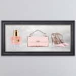 Valentino Perfume, Handbag and Shoe - Framed wall art