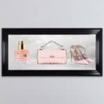 Valentino Perfume, Handbag and Shoe - Framed wall art