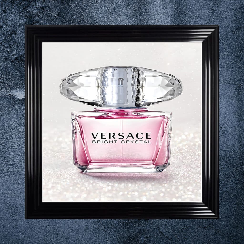 Versace Perfume Bottle - Framed Wall Art