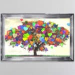Coloured Love Tree - Framed Wall Art