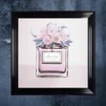 Blooming Bouquet Perfume Bottle - Framed Wall Art
