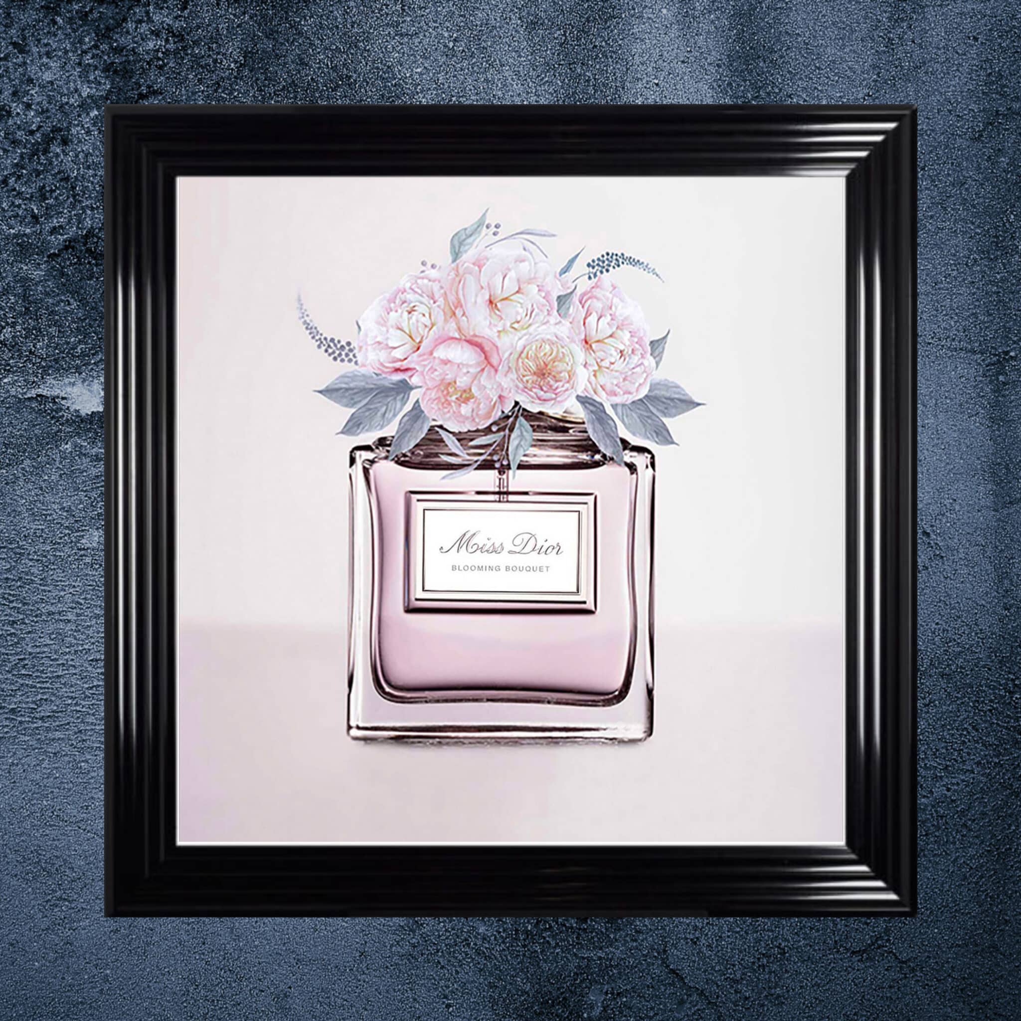 My project-1 (22) Blooming Bouquet Perfume Bottle - Framed Wall Art