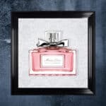Miss Dior Perfume Bottle - Framed Wall Art
