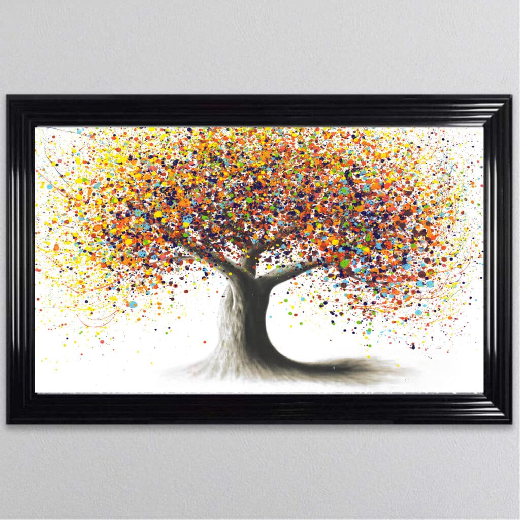 Coloured Mystical Tree - Framed Wall Art
