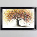Coloured Mystical Tree - Framed Wall Art