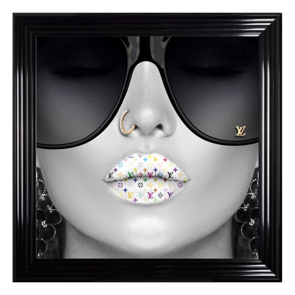 Louis Vuitton Coloured Lips Image - Framed wall art