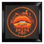 Hermes Orange Lips Image - Framed wall art