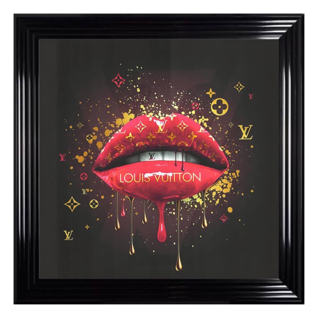 Louis Vuitton Coloured Lips Image - Framed wall art