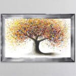 Coloured Mystical Tree - Framed Wall Art