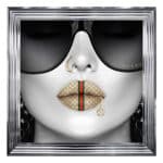 Gucci Classic Lips Image - Framed wall art