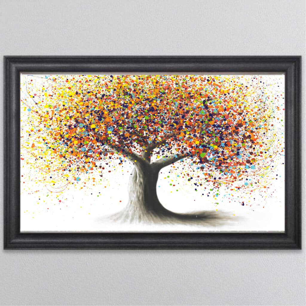 Coloured Mystical Tree - Framed Wall Art