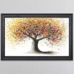 Coloured Mystical Tree - Framed Wall Art