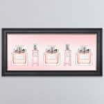 Miss Dior Perfume Bottles - Framed wall art