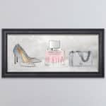 Jimmy Choo Perfume, Handbag and Shoe - Framed wall art