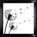 Dandelions Blowing Right In the Wind - Framed Wall Art