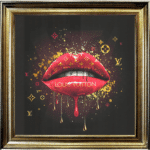 Louis Vuitton Red Lips Image - Framed wall art