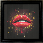Louis Vuitton Red Lips Image - Framed wall art