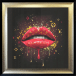 Louis Vuitton Red Lips Image - Framed wall art