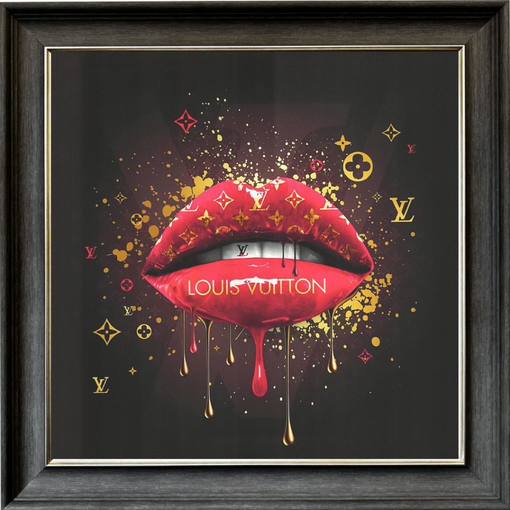 Louis Vuitton Red Lips Image - Framed wall art
