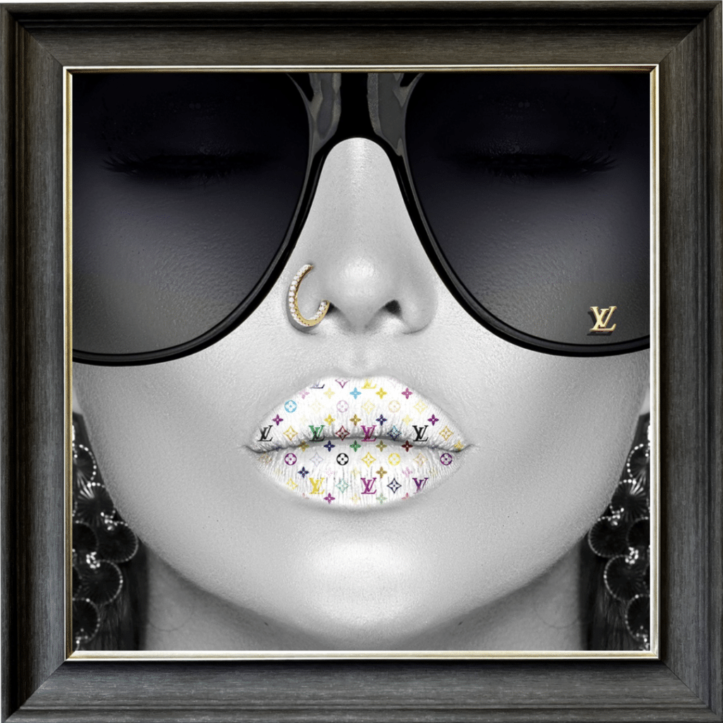 Louis Vuitton Coloured Lips Image - Framed wall art