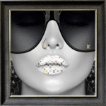 Louis Vuitton Coloured Lips Image - Framed wall art