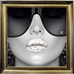 Louis Vuitton Coloured Lips Image - Framed wall artLouis Vuitton Coloured Lips Image - Framed wall art