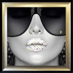 Louis Vuitton Coloured Lips Image - Framed wall art