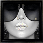 Louis Vuitton Coloured Lips Image - Framed wall art