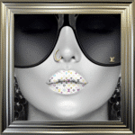 Louis Vuitton Coloured Lips Image - Framed wall art
