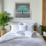 Teal Cherry Tree - Framed Wall Art - Image 5