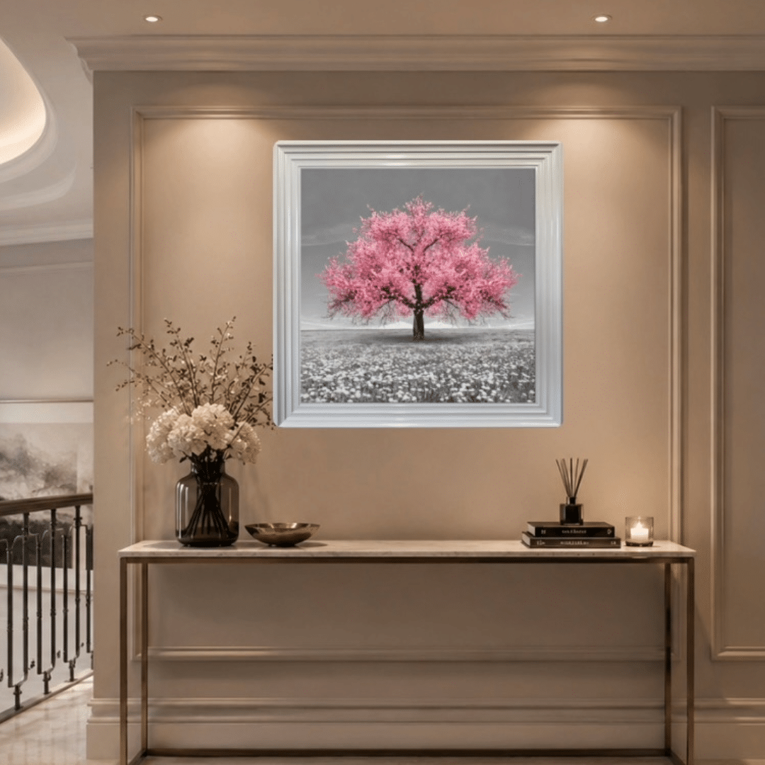 Untitled - August 15, 2026 at 14.34.39 - 2026-08-25T085821.523 Pink Cherry Tree - Framed Wall Art for Living Rooms