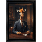 Giraffe in Suit - Framed Animal Wall Art - Image 5