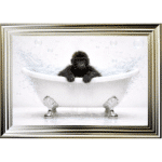 Baby Gorilla in the Bath - Framed Picture
