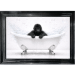 Baby Gorilla in the Bath - Framed Picture