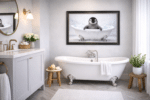 Penguin Chick in the Bath - Framed Picture - Image 2