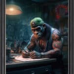 Tattooed Artist - Framed Animal Wall Art