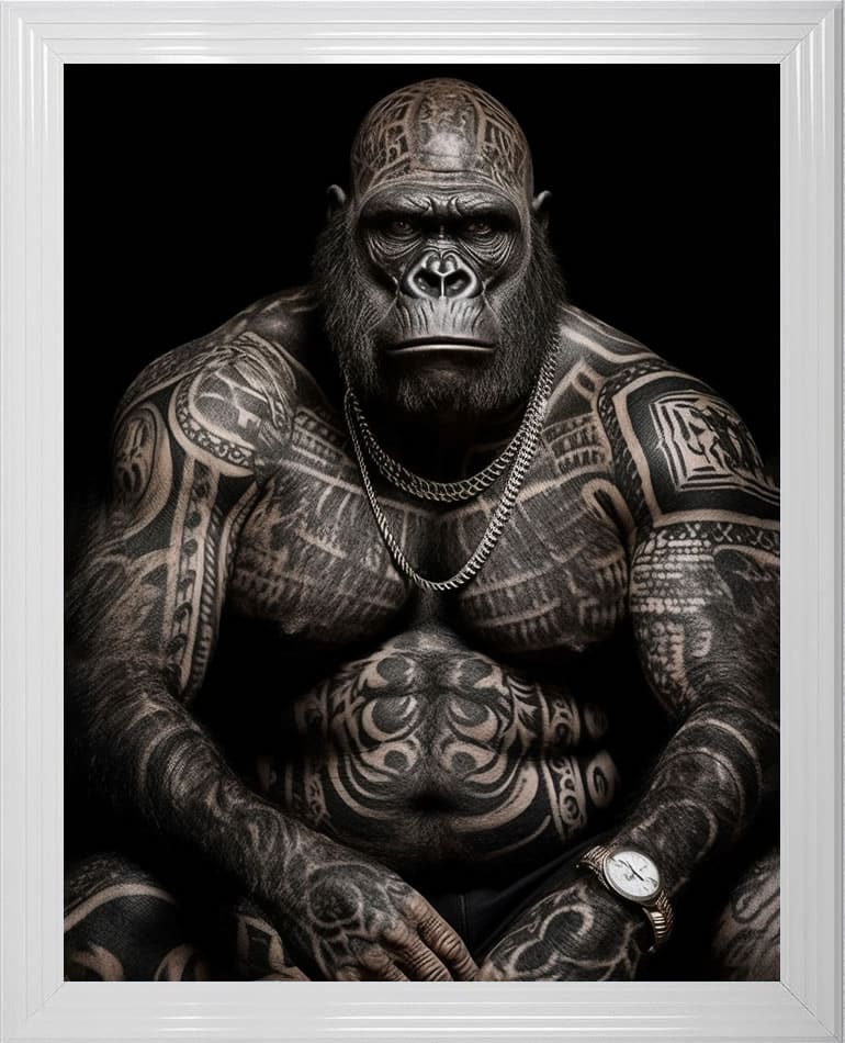Tattooed Boss - Framed Animal Wall Art