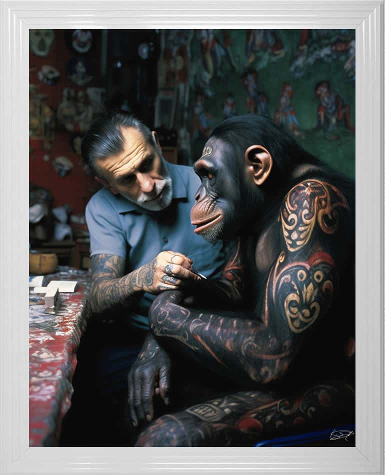 Tattooed Apprentice - Framed Animal Wall Art