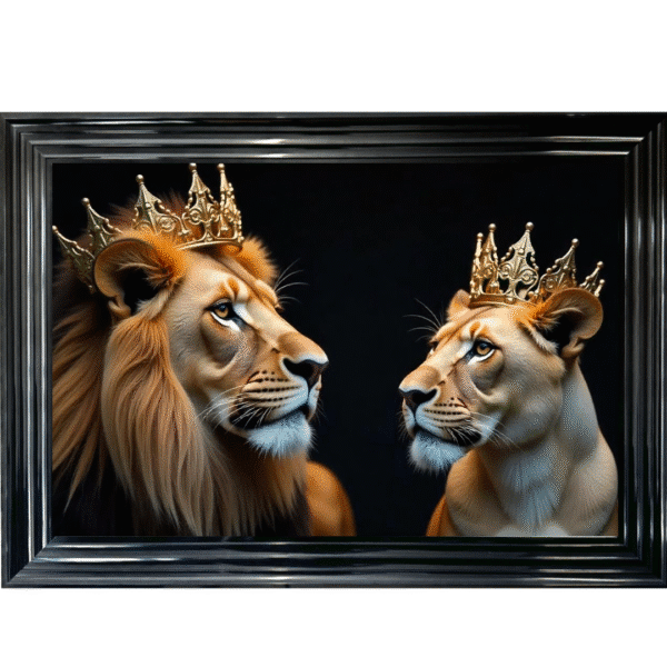 Lion King & Queen - Framed Picture