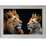 Lion King & Queen - Framed Picture