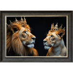 Lion King & Queen - Framed Picture