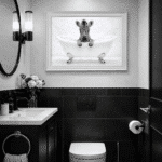 Baby Zebra in the Bath - Framed Picture - Image 2