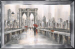 Roses on the Brooklyn Bridge - Framed Wall Art