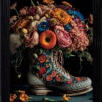 Prada Boot Floral Wall Art